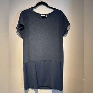 DKNYC Textured Blue Shift Dress